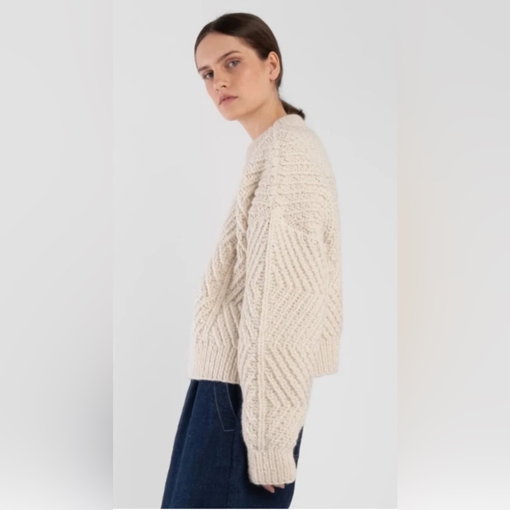 Women's MICAELA GREG Bevel Soft Knit Sweater Sz S $495 - Picture 3 of 6